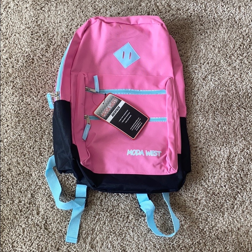 Moda West Pink and Blue Kid’s School Backpack